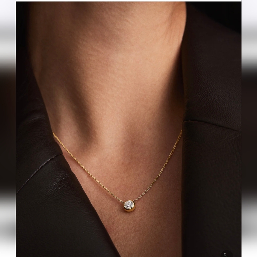 Mejuri Gold Large Diamond Necklace